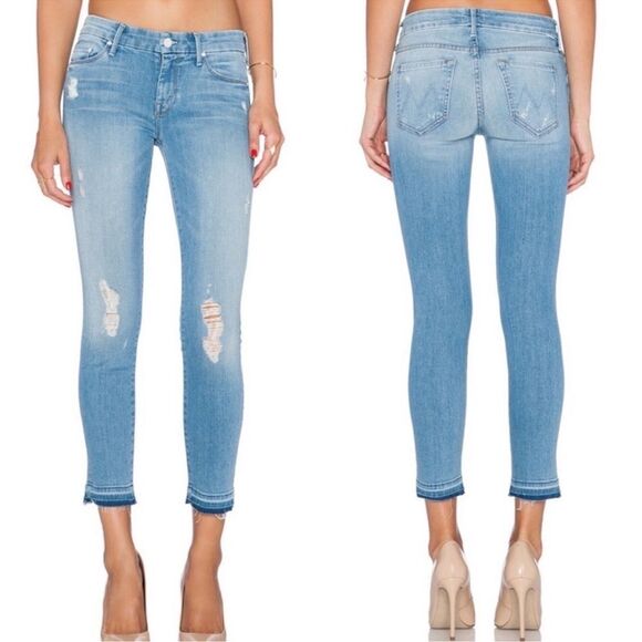 MOTHER Undone Hem Looker Crop in Cliffhanger - Picture 1 of 7